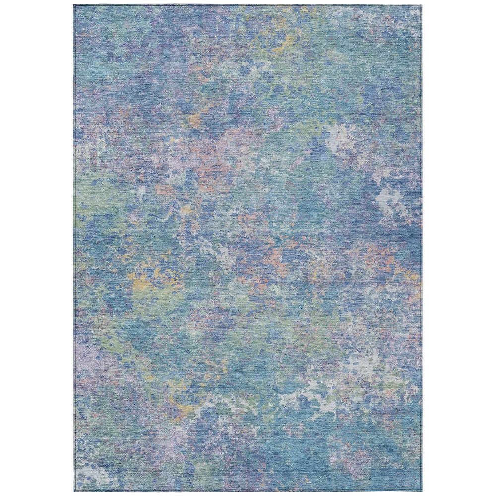 Machine Washable Indoor/Outdoor Chantille ACN2166 Aqua 3 x 5 Rug
