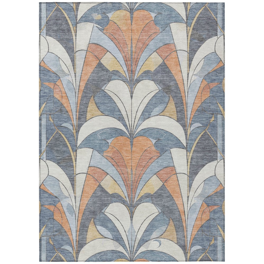 Machine Washable Indoor/Outdoor Chantille ACN2174 Denim 3 x 5 Rug