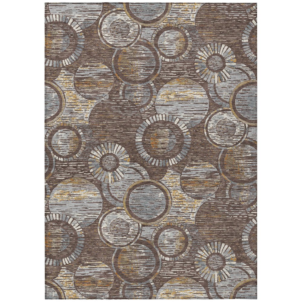 Machine Washable Indoor/Outdoor Chantille ACN2206 Fudge 3 x 5 Rug