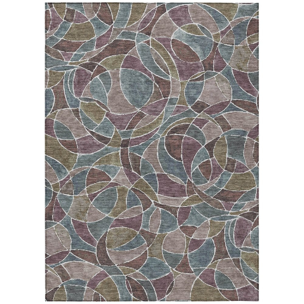 Machine Washable Indoor/Outdoor Chantille ACN2208 Plum 3 x 5 Rug