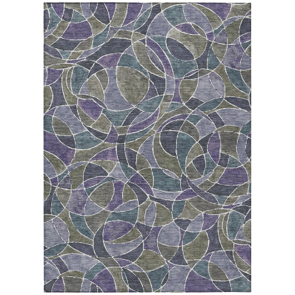 Machine Washable Indoor/Outdoor Chantille ACN2208 Purple 3 x 5 Rug