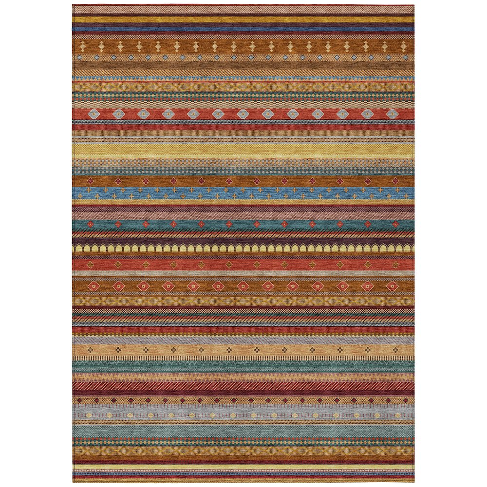 Machine Washable Indoor/Outdoor Chantille ACN2218 Paprika 3 x 5 Rug