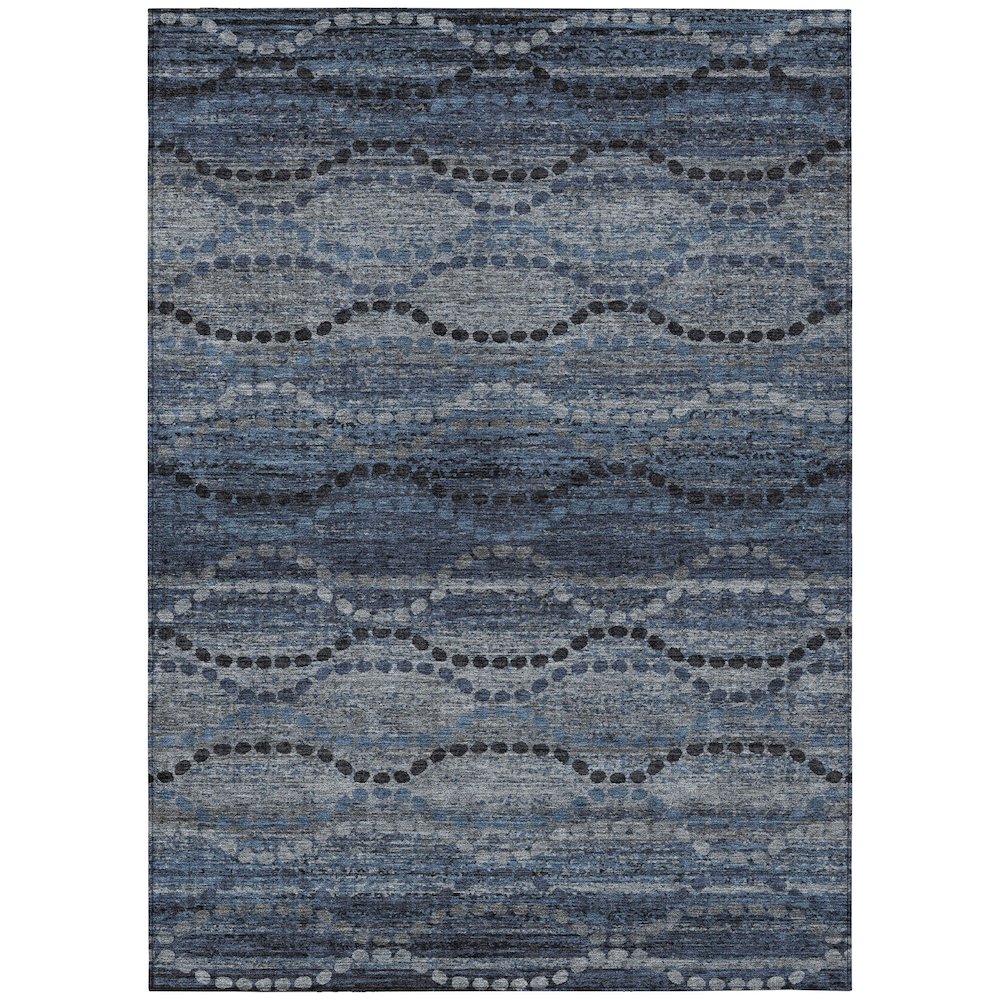 Machine Washable Indoor/Outdoor Chantille ACN2031 Navy 5 x 76 Rug