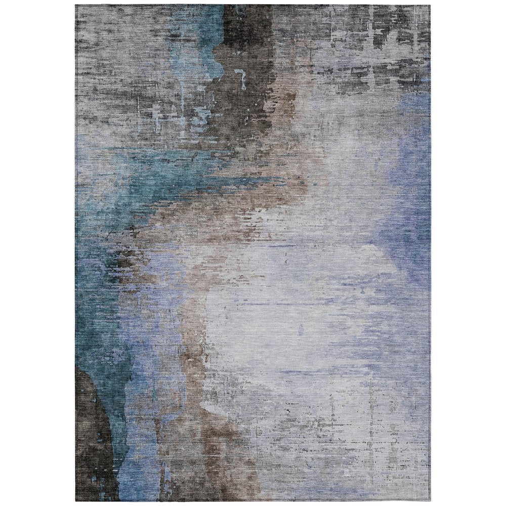 Machine Washable Indoor/Outdoor Chantille ACN2041 Brown 5 x 76 Rug