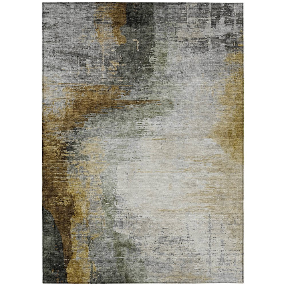 Machine Washable Indoor/Outdoor Chantille ACN2041 Chocolate 5 x 76 Rug