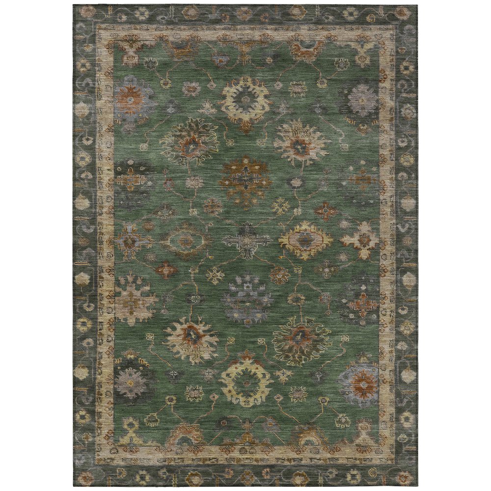 Machine Washable Indoor/Outdoor Chantille ACN2045 Fern 5 x 76 Rug