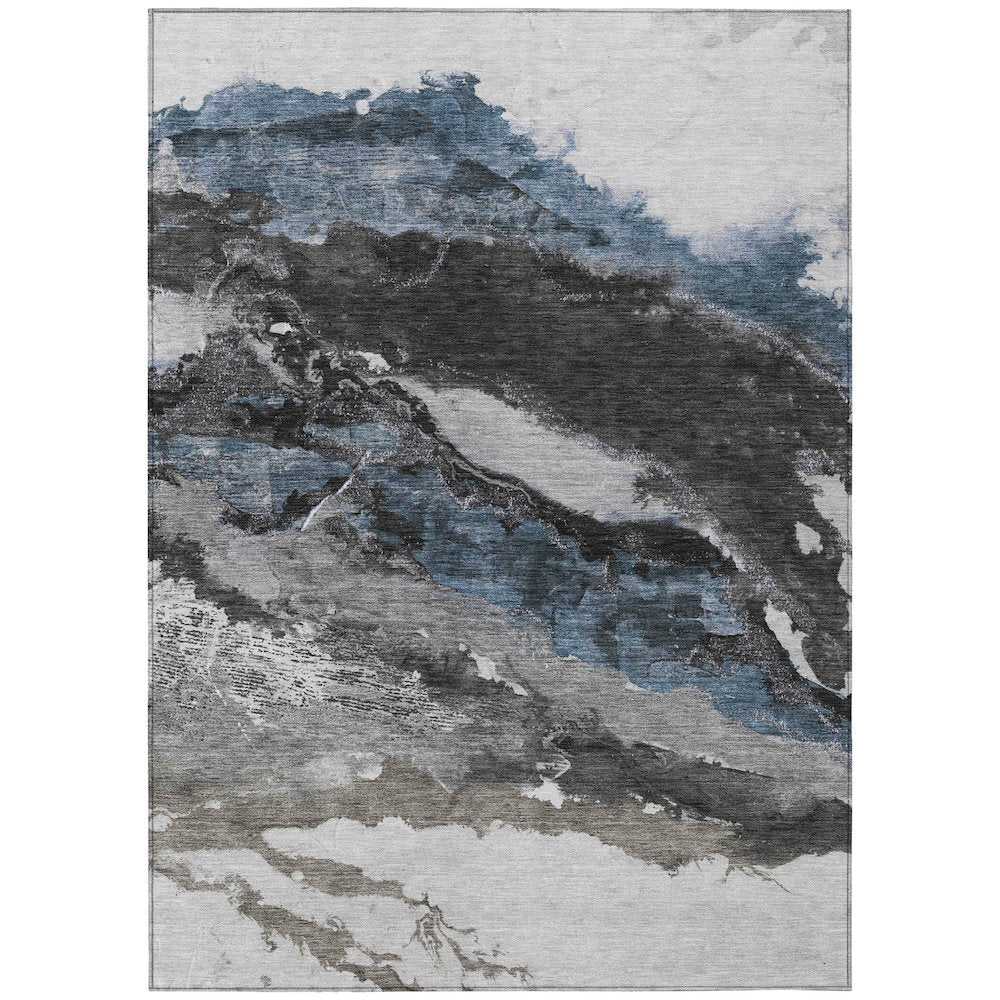 Machine Washable Indoor/Outdoor Chantille ACN2054 Pewter 5 x 76 Rug