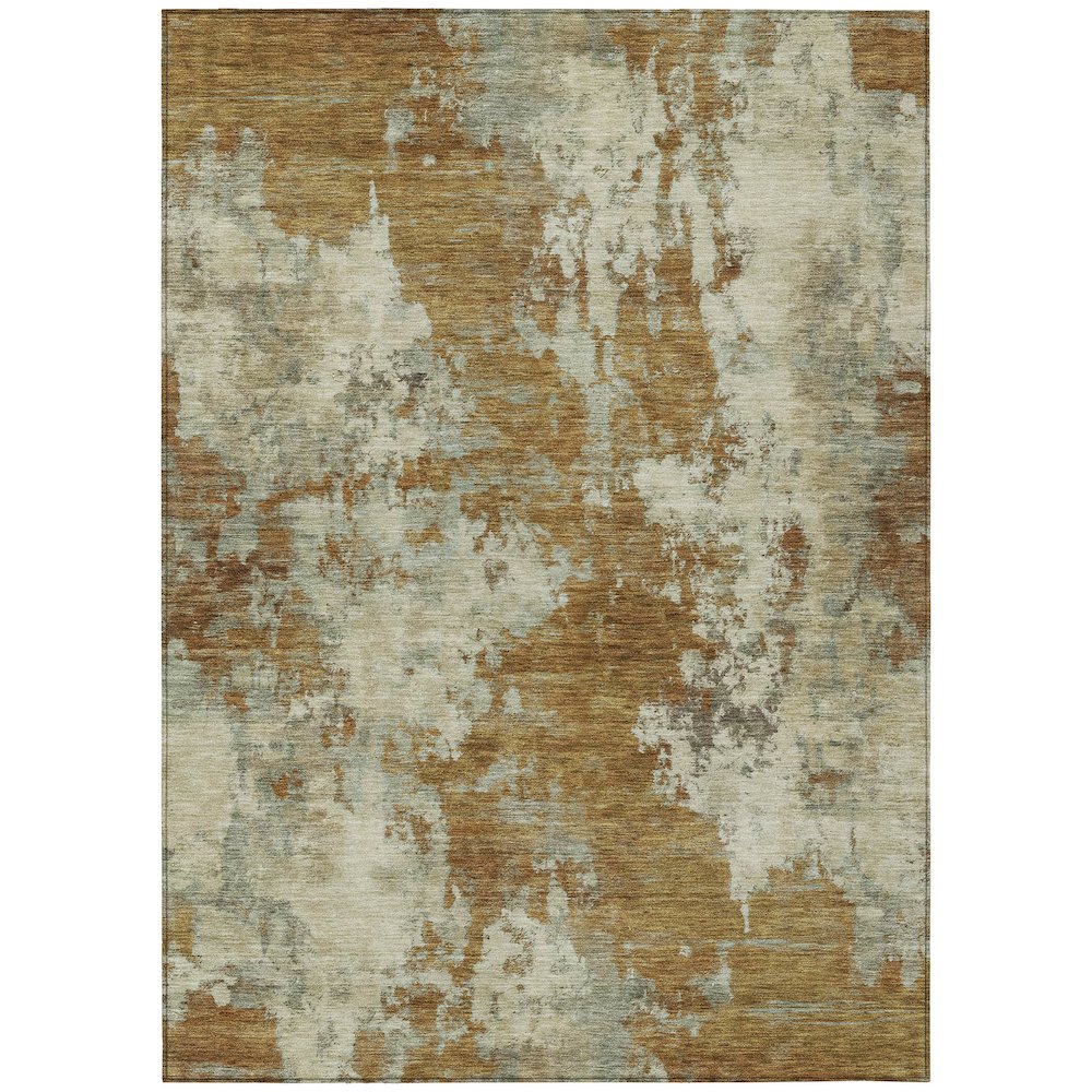 Machine Washable Indoor/Outdoor Chantille ACN2066 Terracotta 5 x 76 Rug