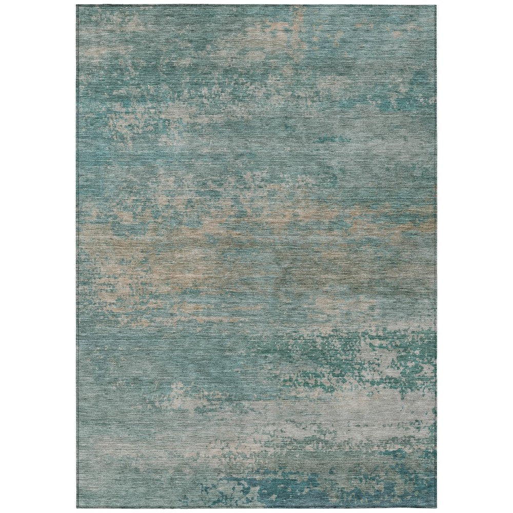 Machine Washable Indoor/Outdoor Chantille ACN2071 Aqua 5 x 76 Rug