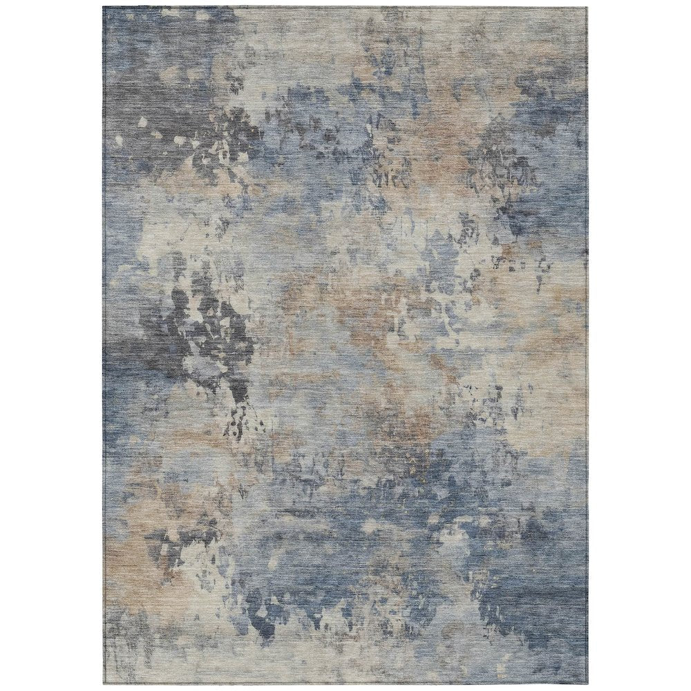 Machine Washable Indoor/Outdoor Chantille ACN2073 Denim 5 x 76 Rug