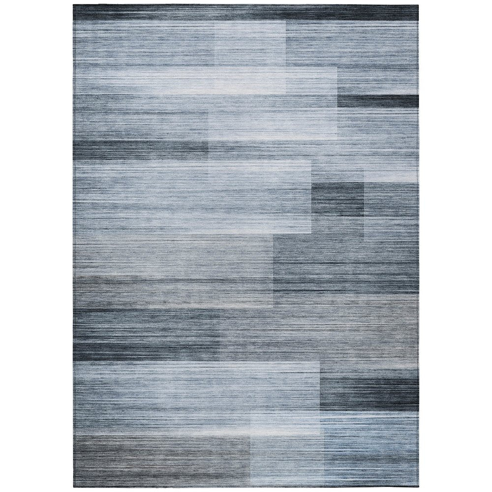 Machine Washable Indoor/Outdoor Chantille ACN2082 Denim 5 x 76 Rug