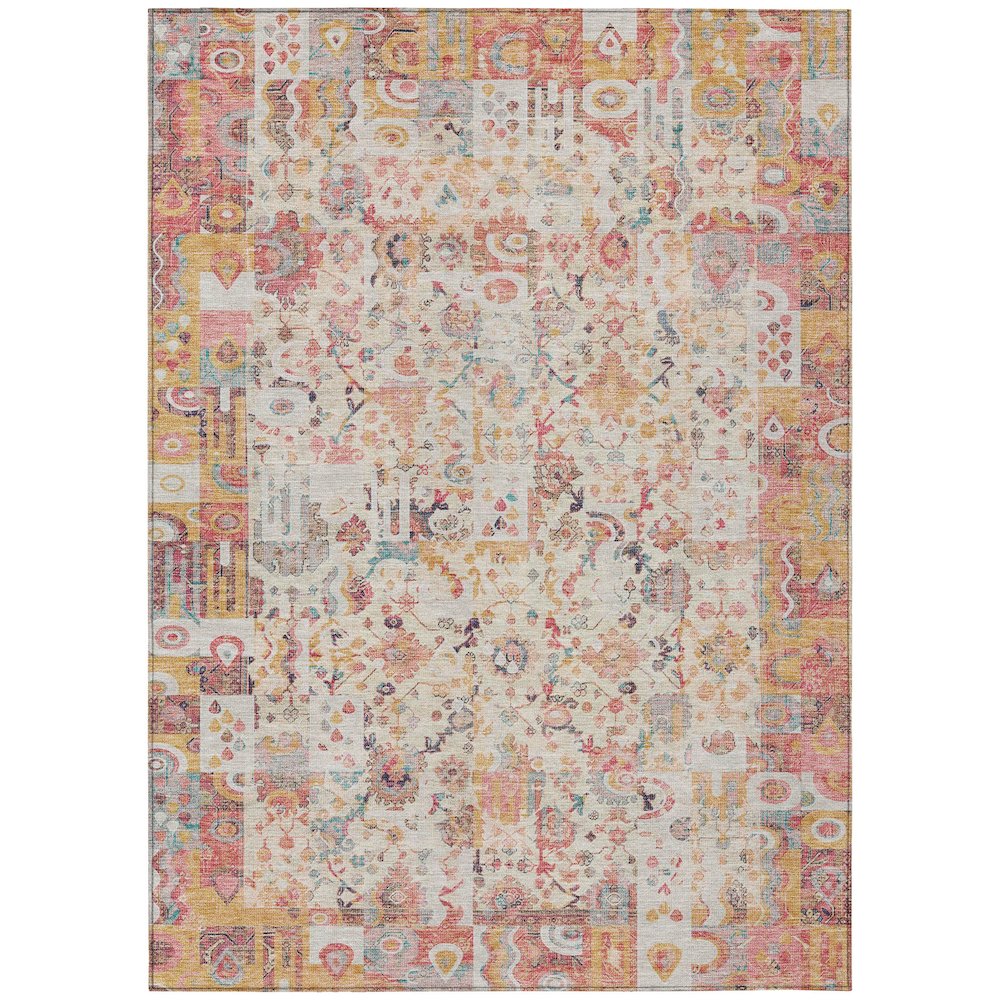 Machine Washable Indoor/Outdoor Chantille ACN2099 Pink 5 x 76 Rug