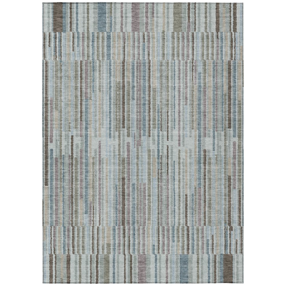 Machine Washable Indoor/Outdoor Chantille ACN2102 Teal 5 x 76 Rug
