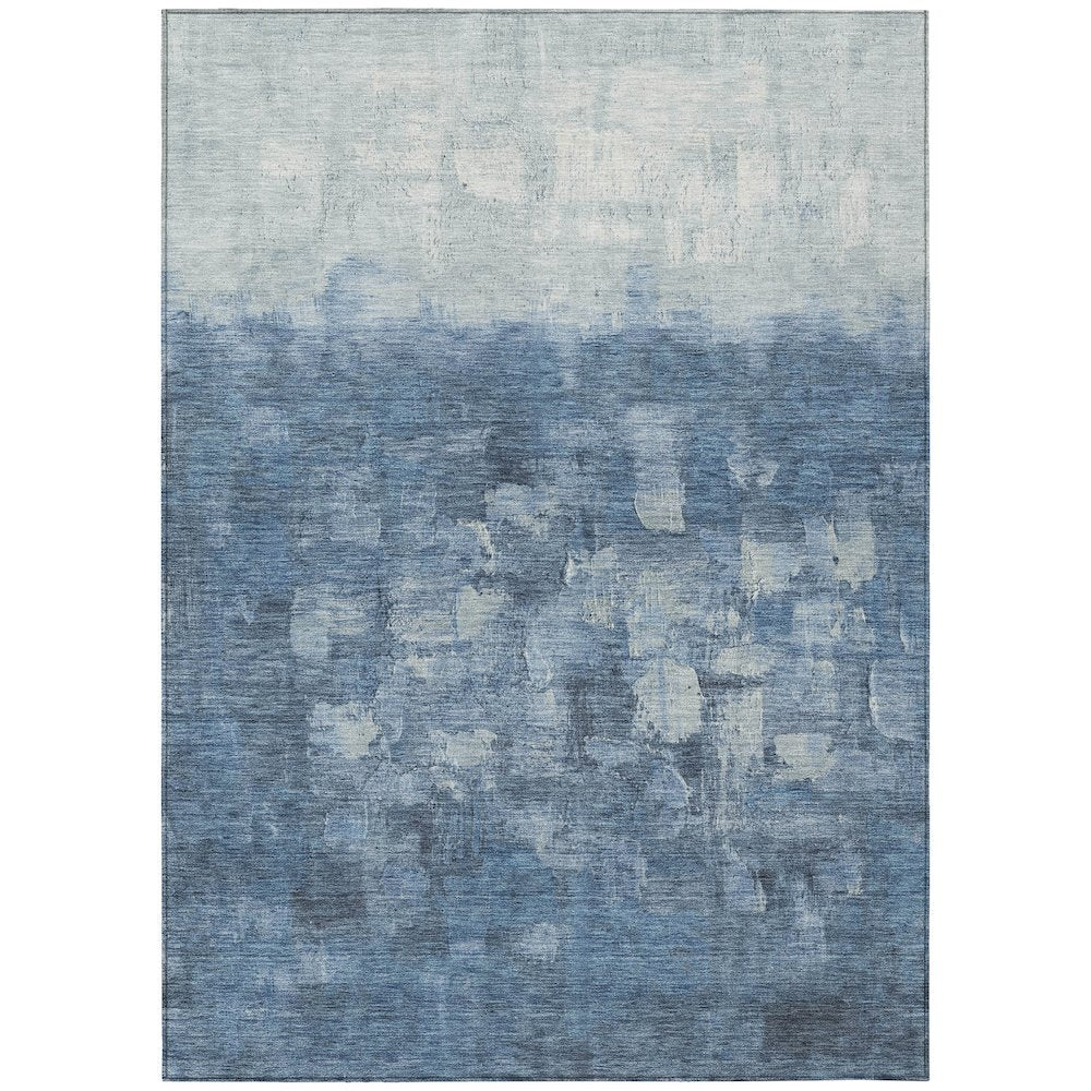 Machine Washable Indoor/Outdoor Chantille ACN2119 Navy 5 x 76 Rug