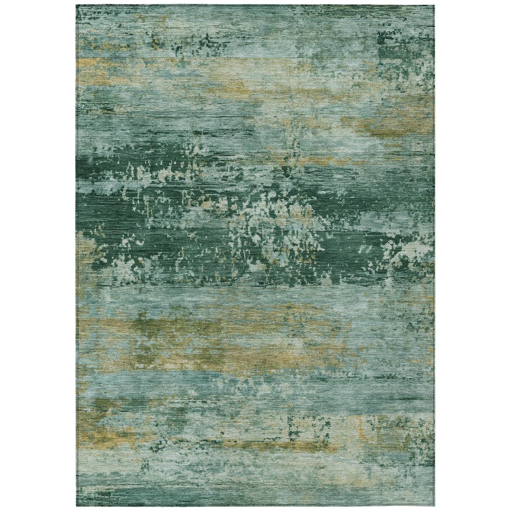 Machine Washable Indoor/Outdoor Chantille ACN2146 Green 5 x 76 Rug