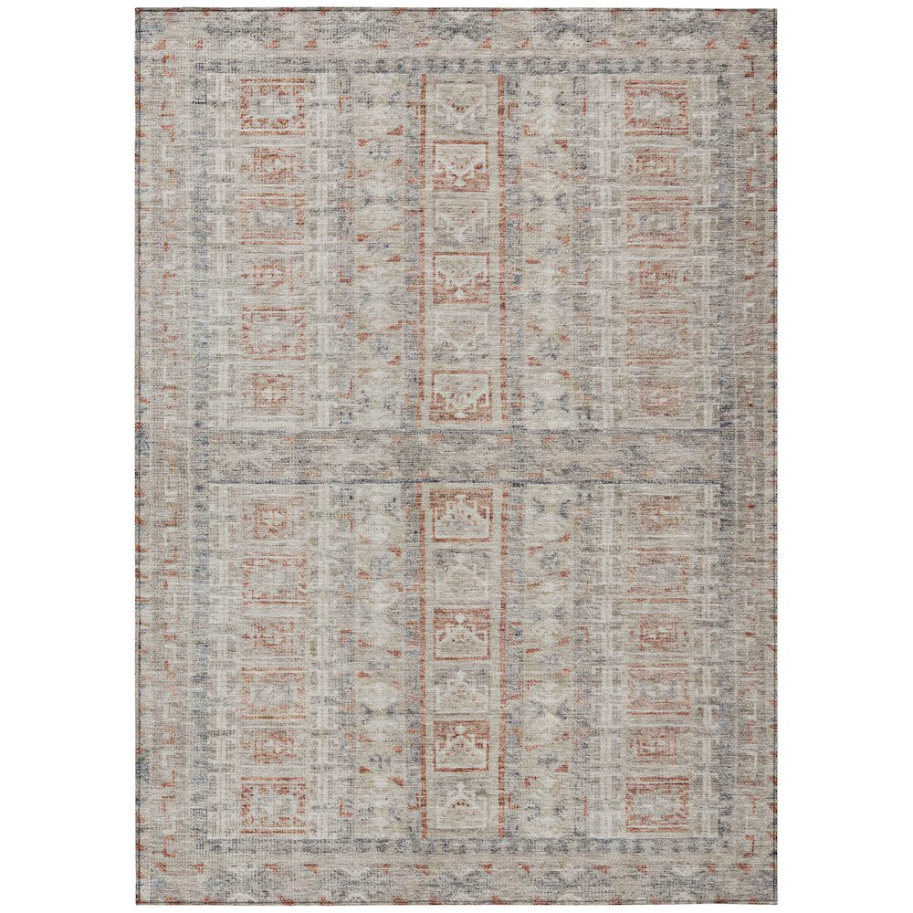 Machine Washable Indoor/Outdoor Chantille ACN2173 Beige 5 x 76 Rug
