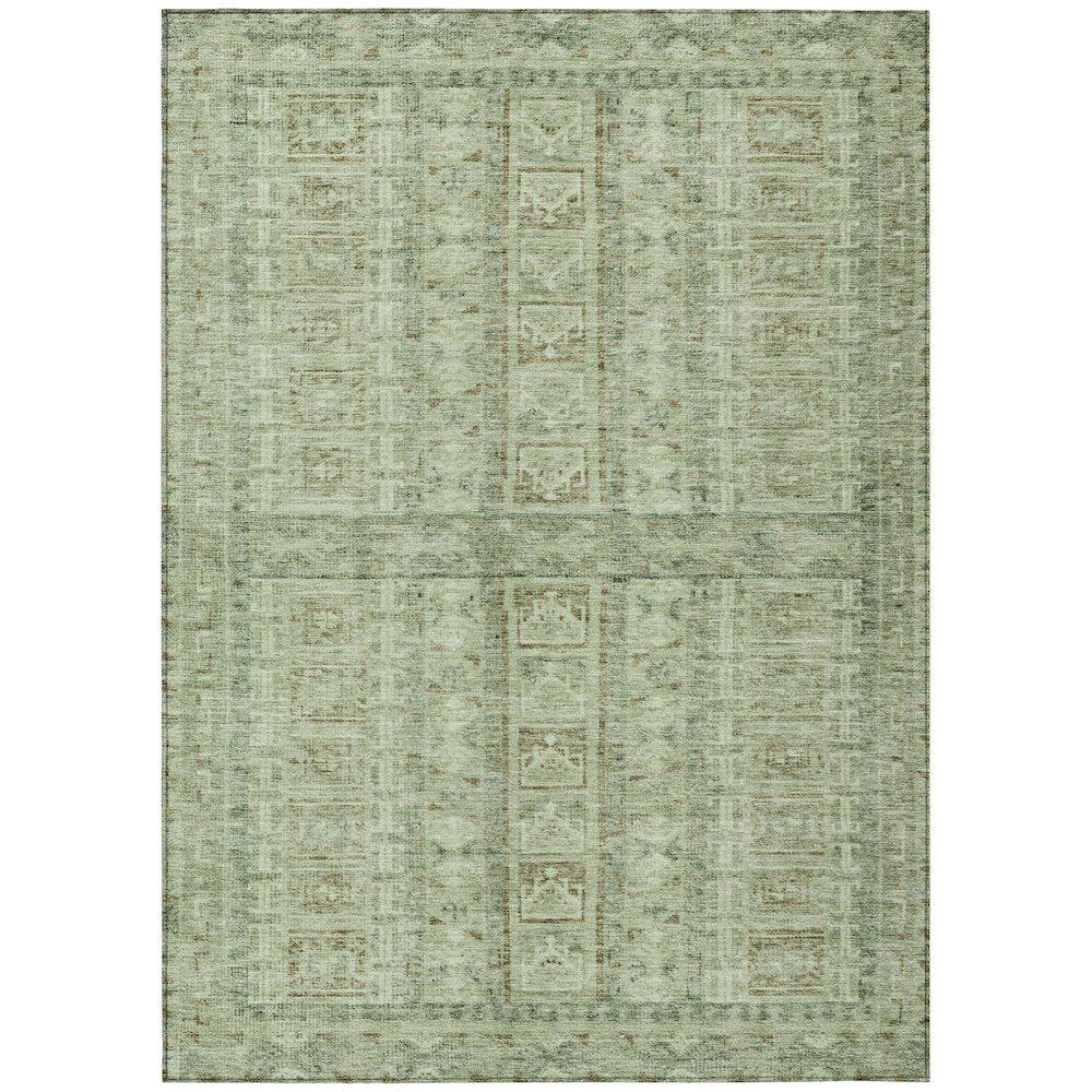 Machine Washable Indoor/Outdoor Chantille ACN2173 Sage 5 x 76 Rug