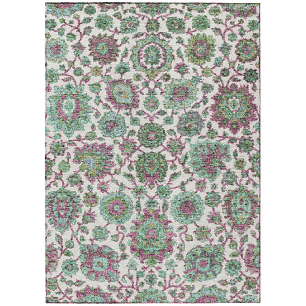 Machine Washable Indoor/Outdoor Chantille ACN2187 Mint 5 x 76 Rug