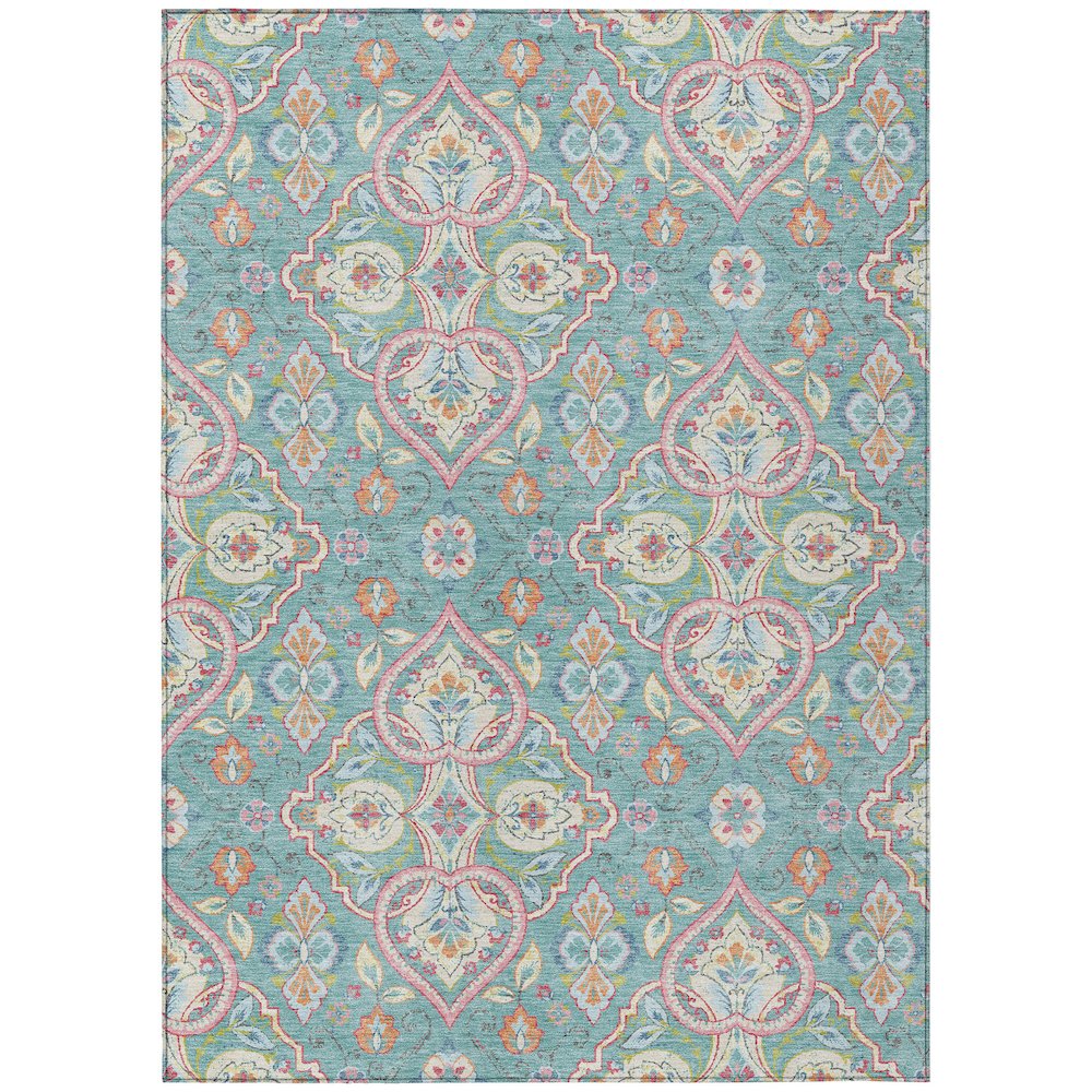 Machine Washable Indoor/Outdoor Chantille ACN2207 Spa 5 x 76 Rug