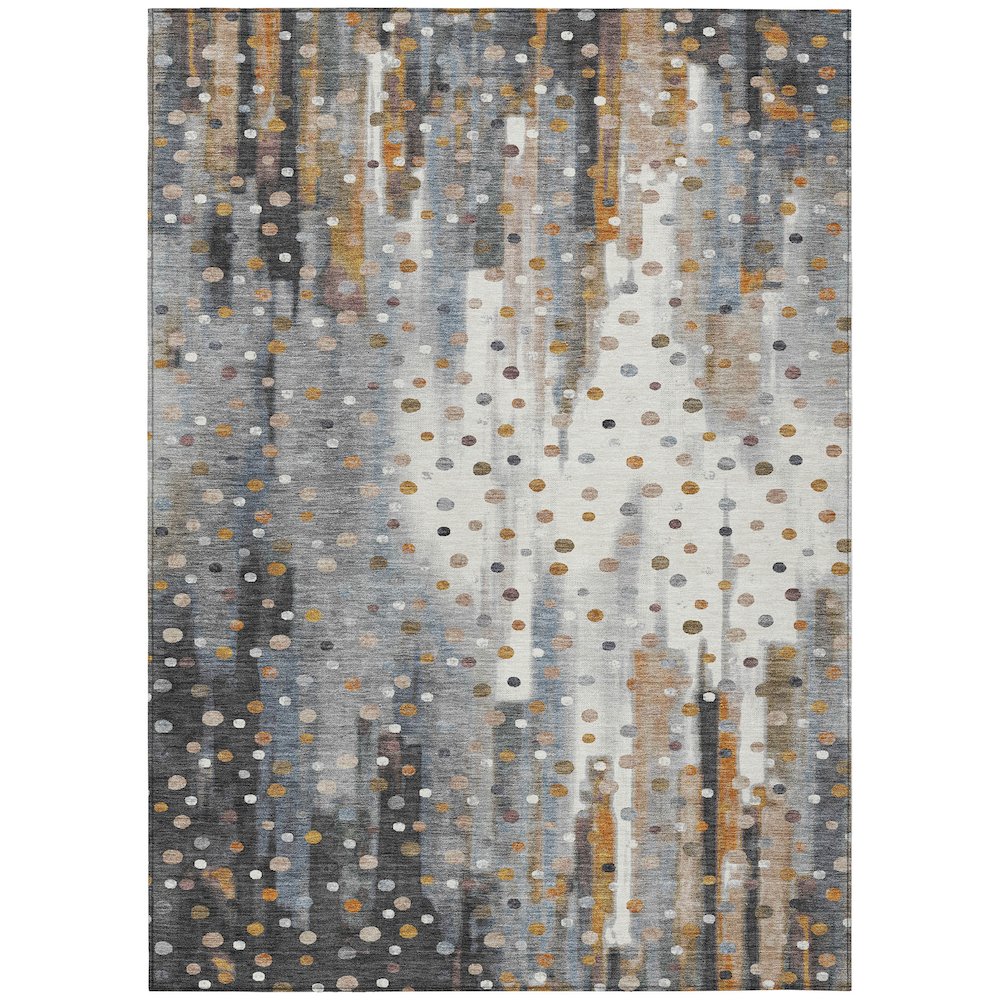 Machine Washable Indoor/Outdoor Chantille ACN2213 Gray 5 x 76 Rug