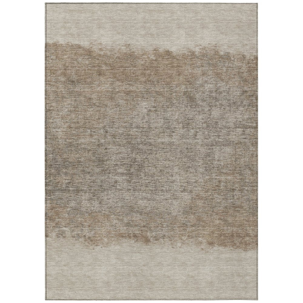 Machine Washable Indoor/Outdoor Chantille ACN2214 Beige 5 x 76 Rug