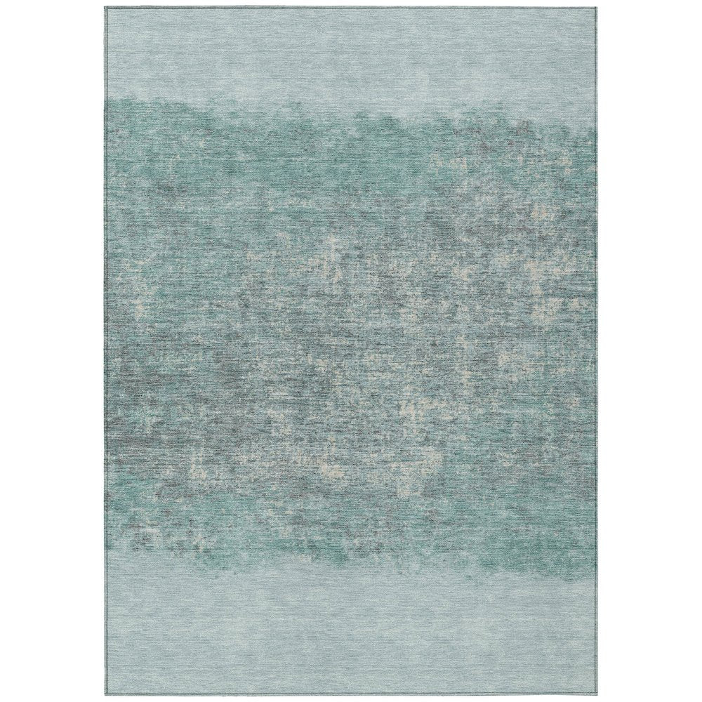 Machine Washable Indoor/Outdoor Chantille ACN2214 Teal 5 x 76 Rug