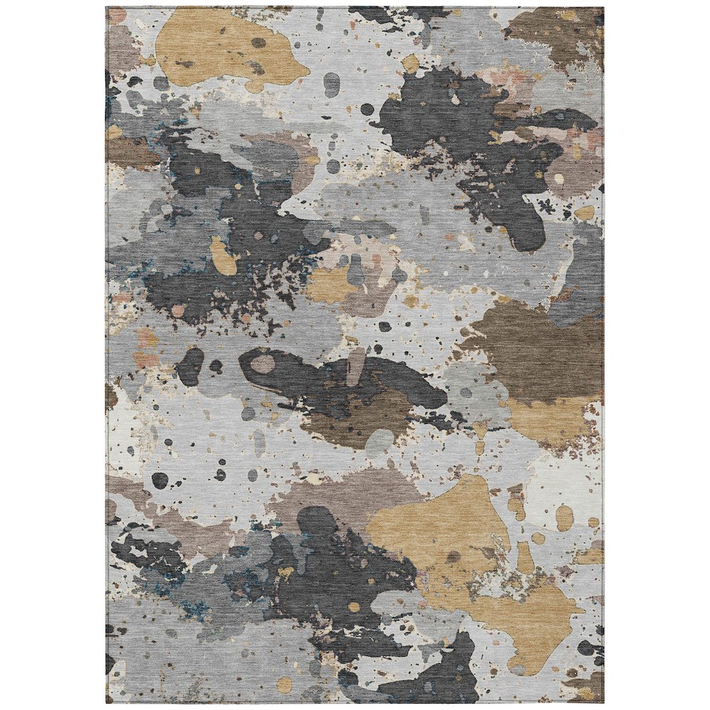 Machine Washable Indoor/Outdoor Chantille ACN2217 Gray 5 x 76 Rug