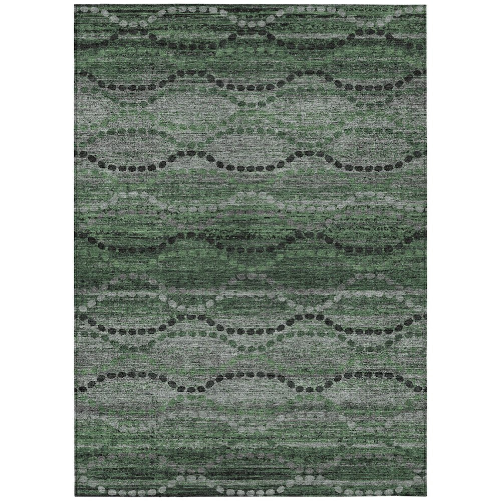 Machine Washable Indoor/Outdoor Chantille ACN2031 Olive 8 x 10 Rug