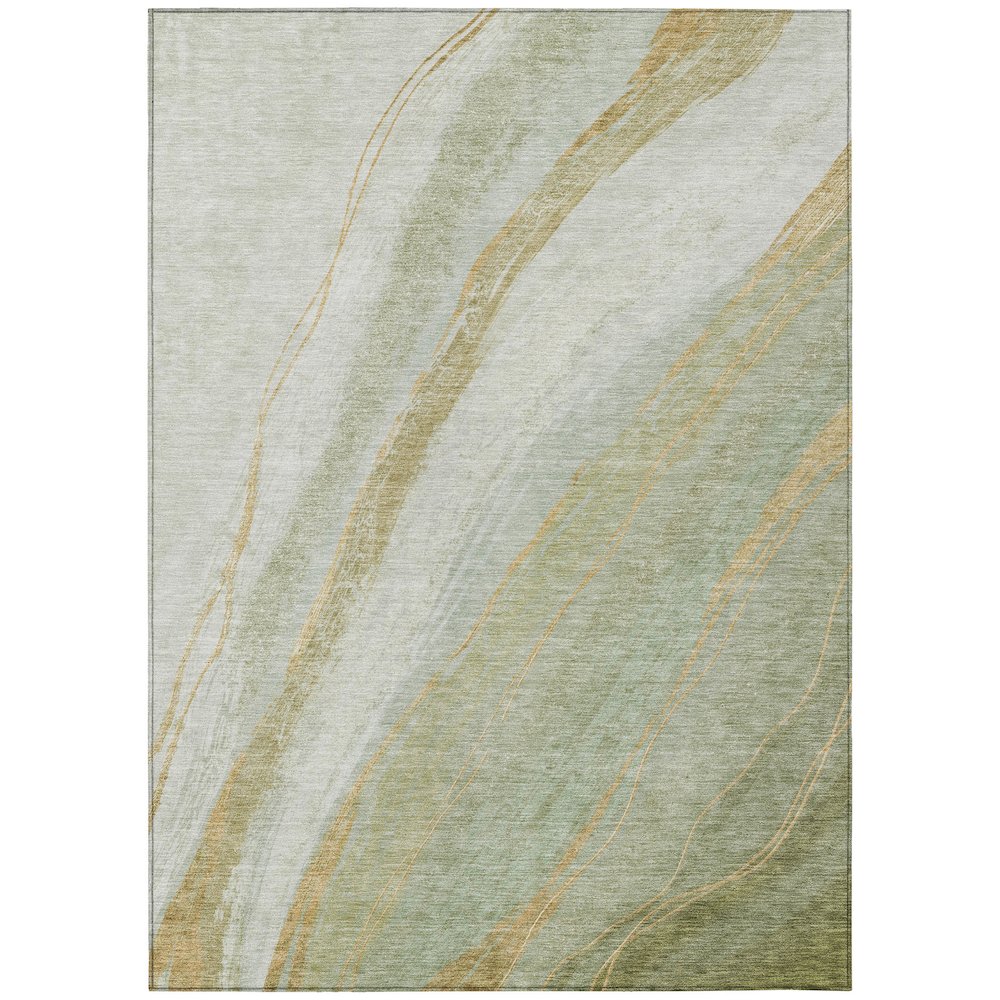 Machine Washable Indoor/Outdoor Chantille ACN2036 Sage 8 x 10 Rug