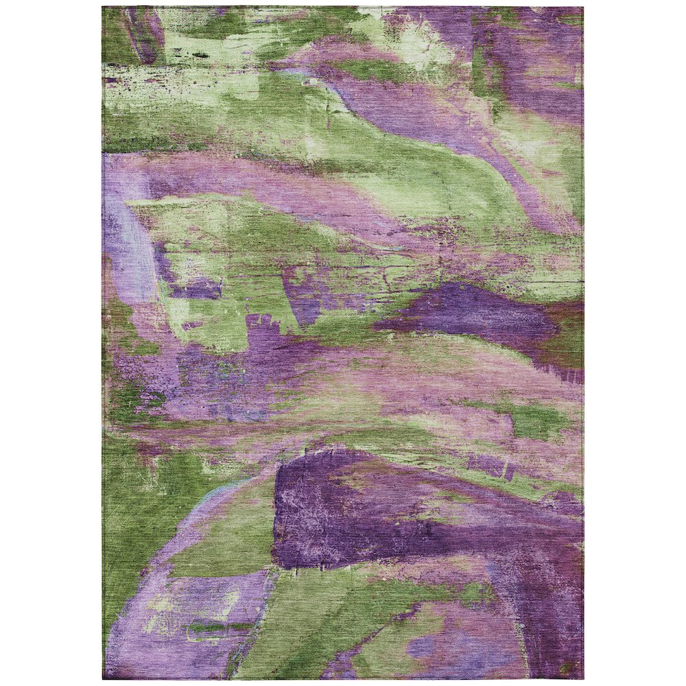 Machine Washable Indoor/Outdoor Chantille ACN2040 Purple 8 x 10 Rug
