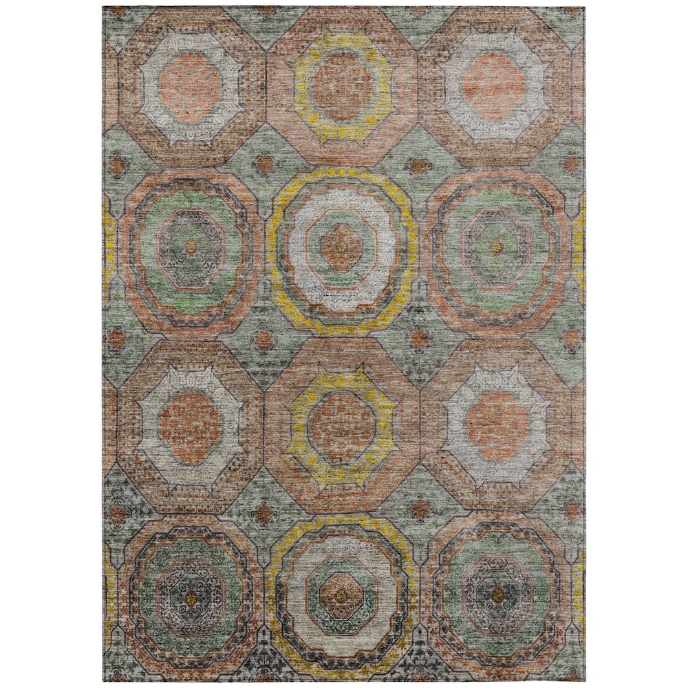 Machine Washable Indoor/Outdoor Chantille ACN2050 Sage 8 x 10 Rug