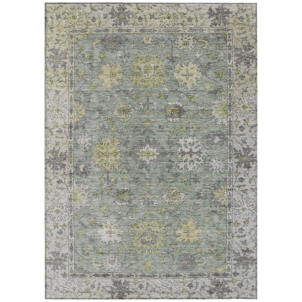 Machine Washable Indoor/Outdoor Chantille ACN2052 Sage 8 x 10 Rug