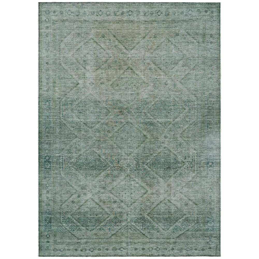 Machine Washable Indoor/Outdoor Chantille ACN2060 Teal 8 x 10 Rug