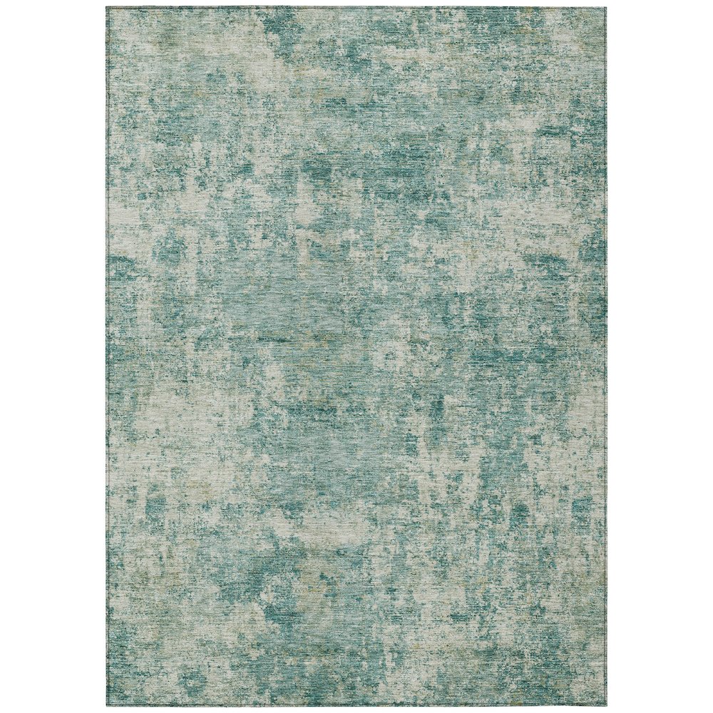 Machine Washable Indoor/Outdoor Chantille ACN2061 Teal 8 x 10 Rug