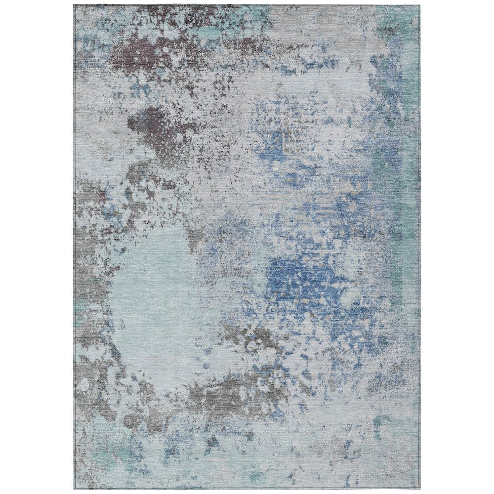 Machine Washable Indoor/Outdoor Chantille ACN2070 Turquoise 8 x 10 Rug