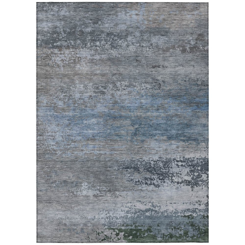 Machine Washable Indoor/Outdoor Chantille ACN2071 Pewter 8 x 10 Rug