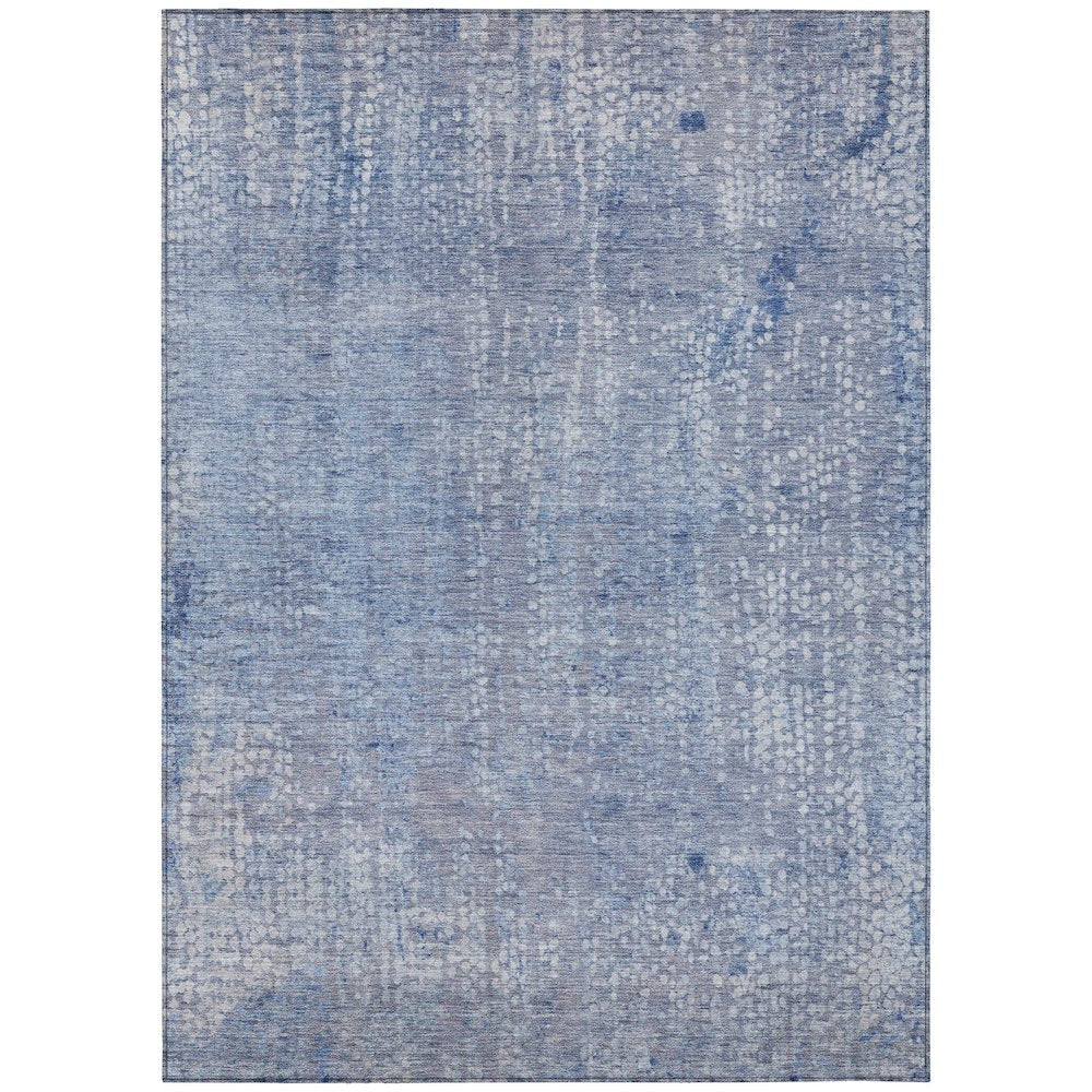 Machine Washable Indoor/Outdoor Chantille ACN2087 Blue 8 x 10 Rug