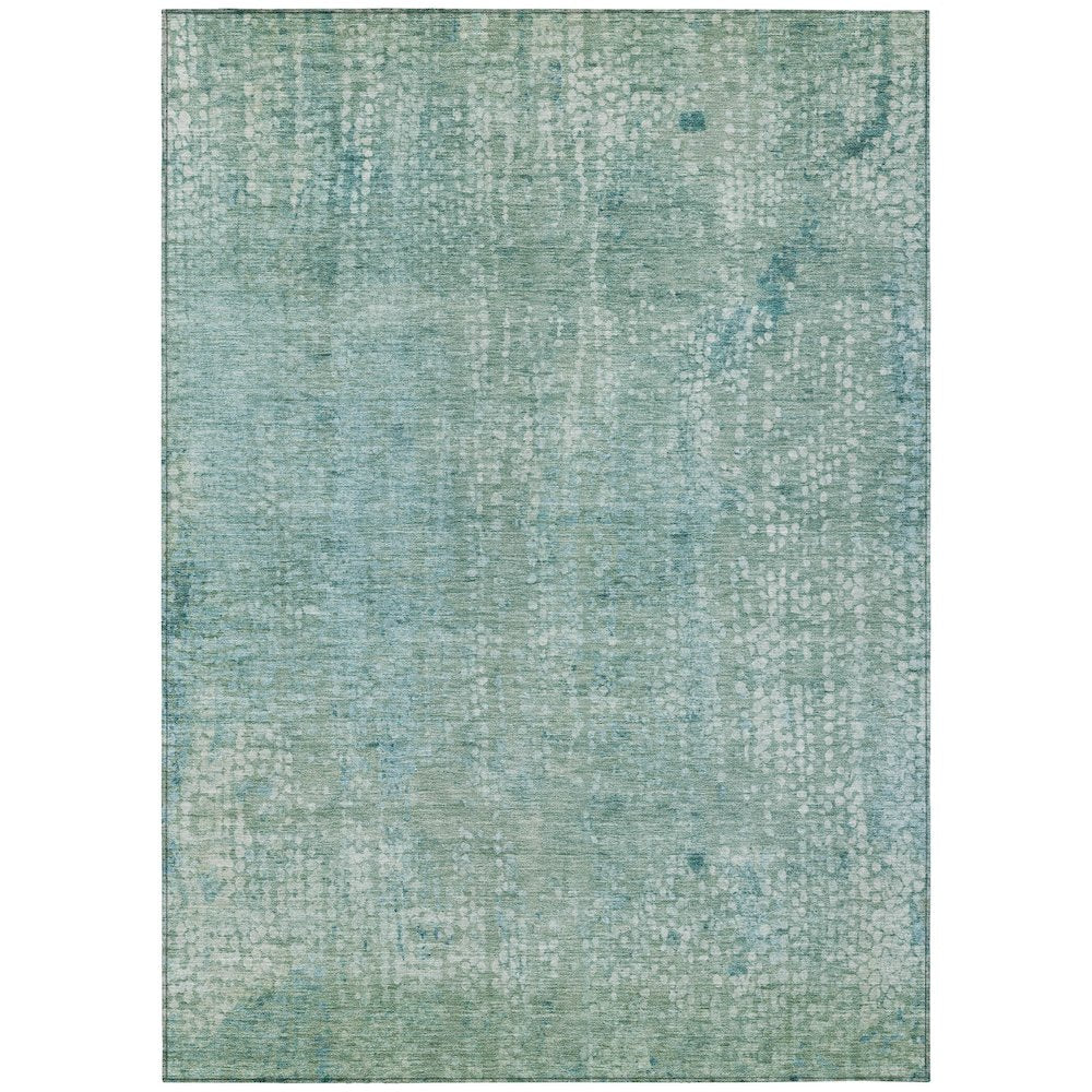 Machine Washable Indoor/Outdoor Chantille ACN2087 Teal 8 x 10 Rug