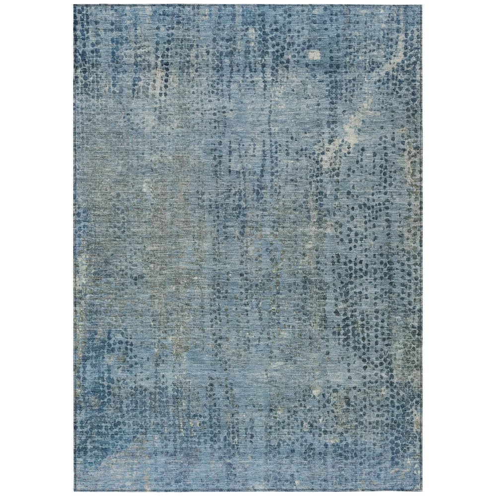 Machine Washable Indoor/Outdoor Chantille ACN2088 Blue 8 x 10 Rug