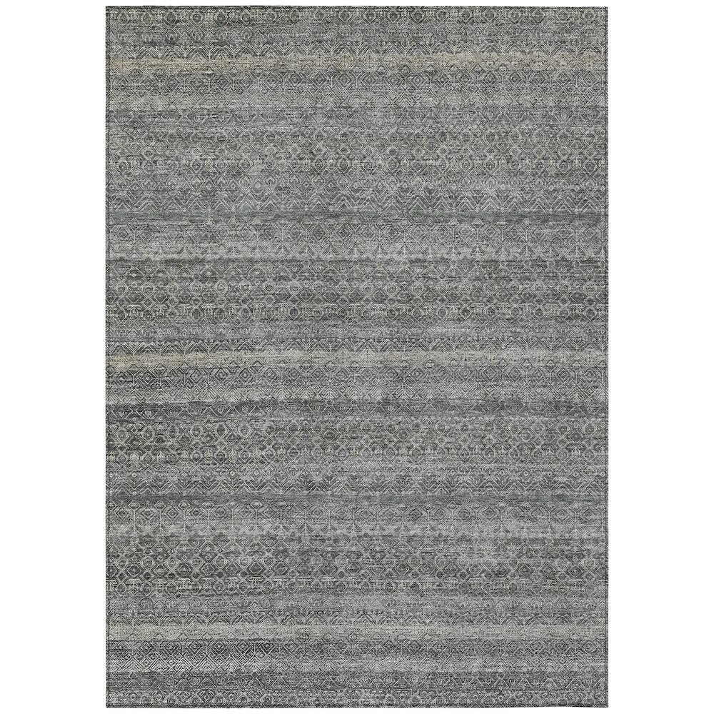 Machine Washable Indoor/Outdoor Chantille ACN2105 Pewter 8 x 10 Rug