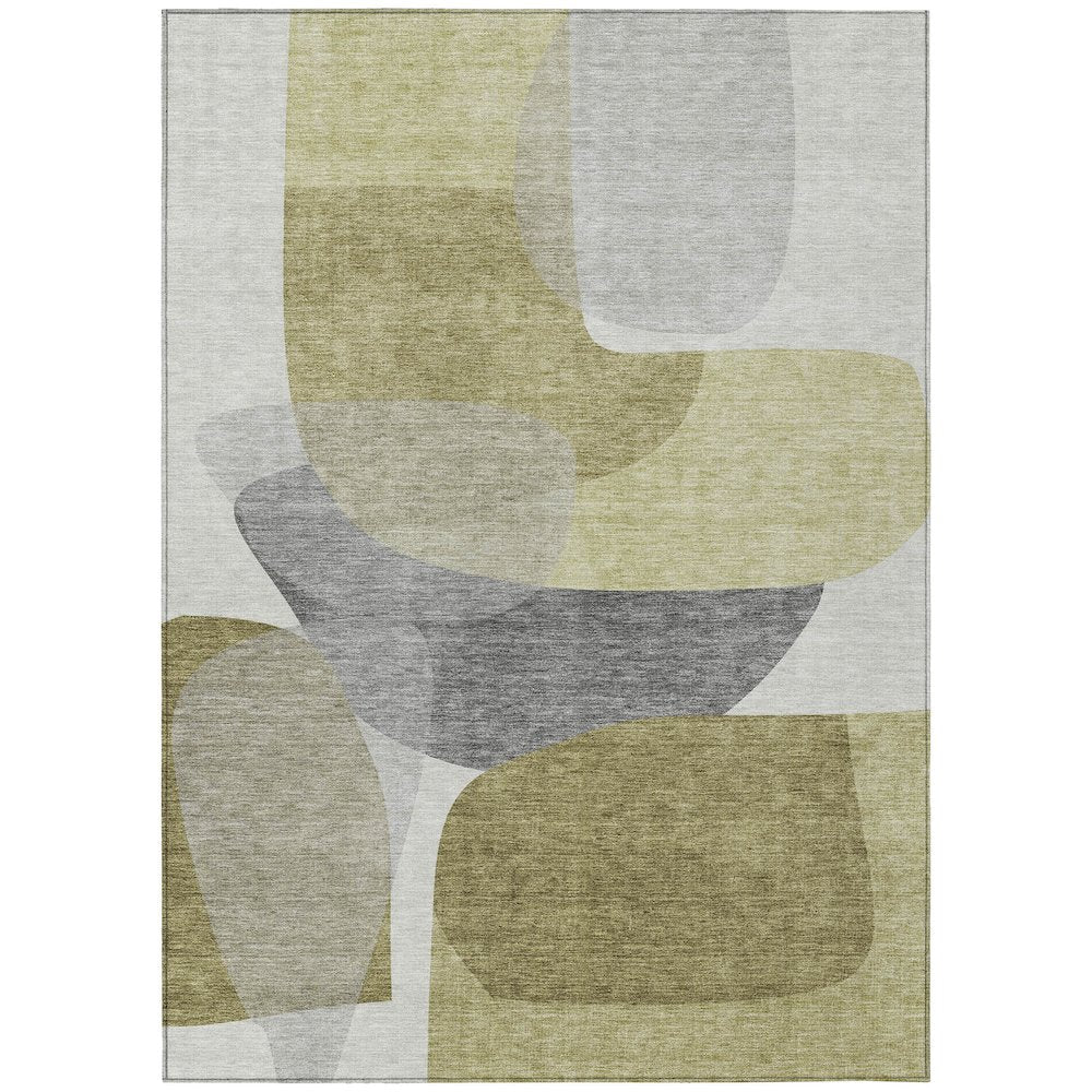 Machine Washable Indoor/Outdoor Chantille ACN2121 Fern 8 x 10 Rug