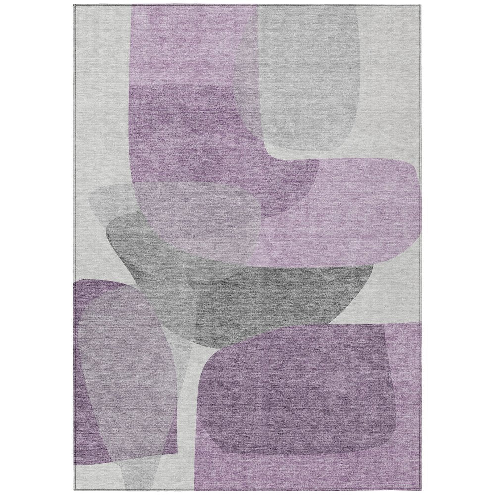 Machine Washable Indoor/Outdoor Chantille ACN2121 Purple 8 x 10 Rug
