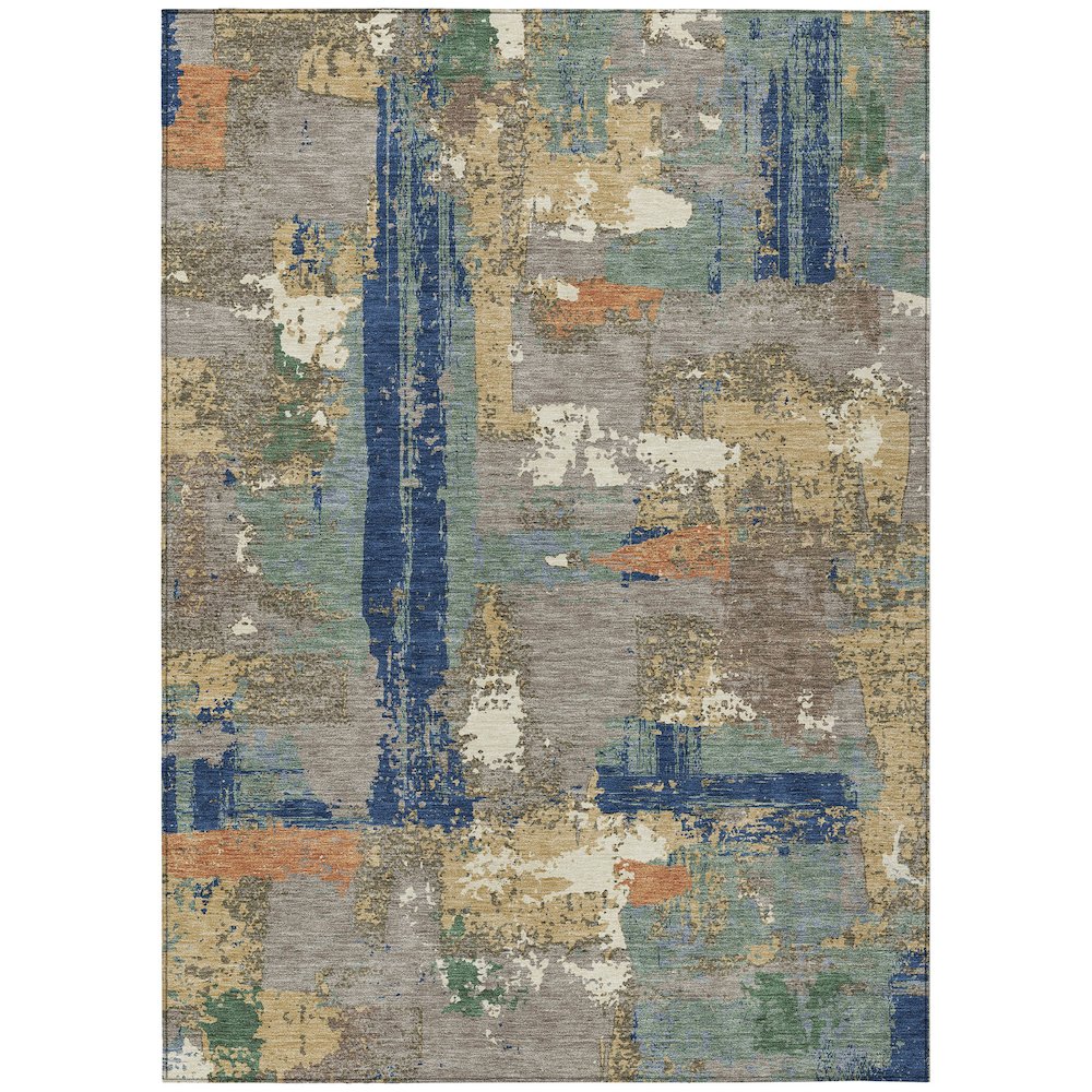Machine Washable Indoor/Outdoor Chantille ACN2212 Taupe 8 x 10 Rug