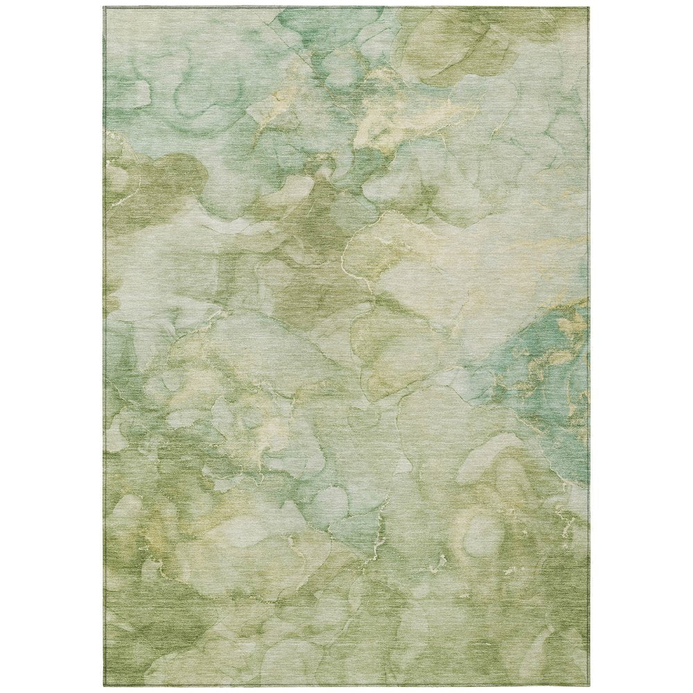 Machine Washable Indoor/Outdoor Chantille ACN2018 Aloe 9 x 12 Rug