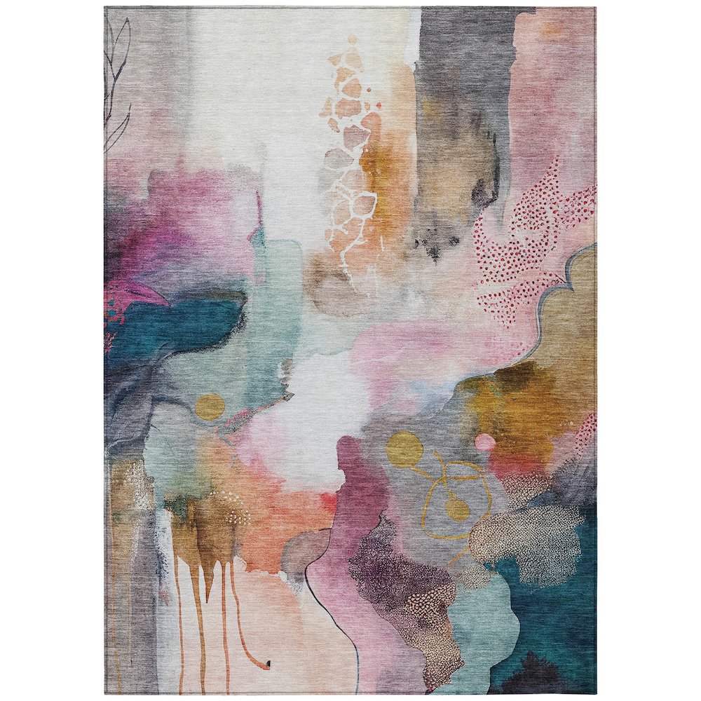 Machine Washable Indoor/Outdoor Chantille ACN2019 Blush 9 x 12 Rug