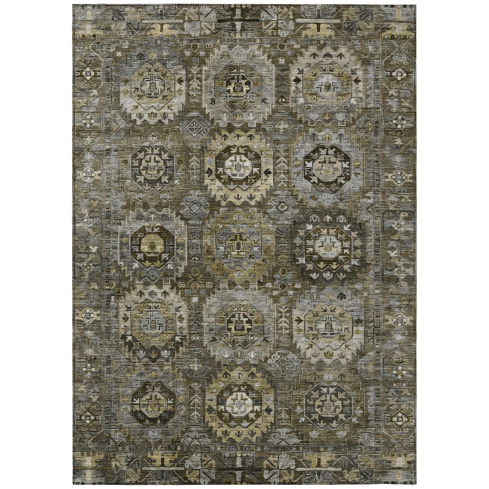 Machine Washable Indoor/Outdoor Chantille ACN2024 Mocha 9 x 12 Rug