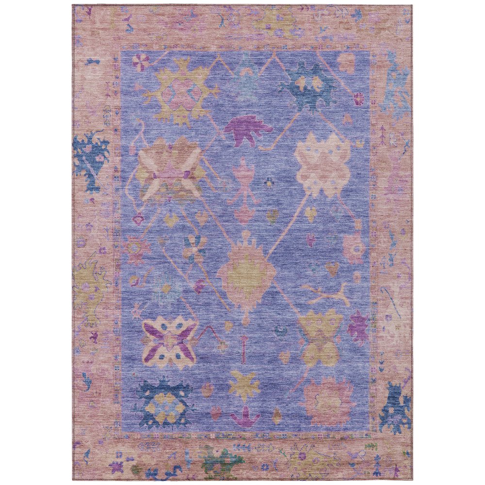 Machine Washable Indoor/Outdoor Chantille ACN2025 Purple 9 x 12 Rug