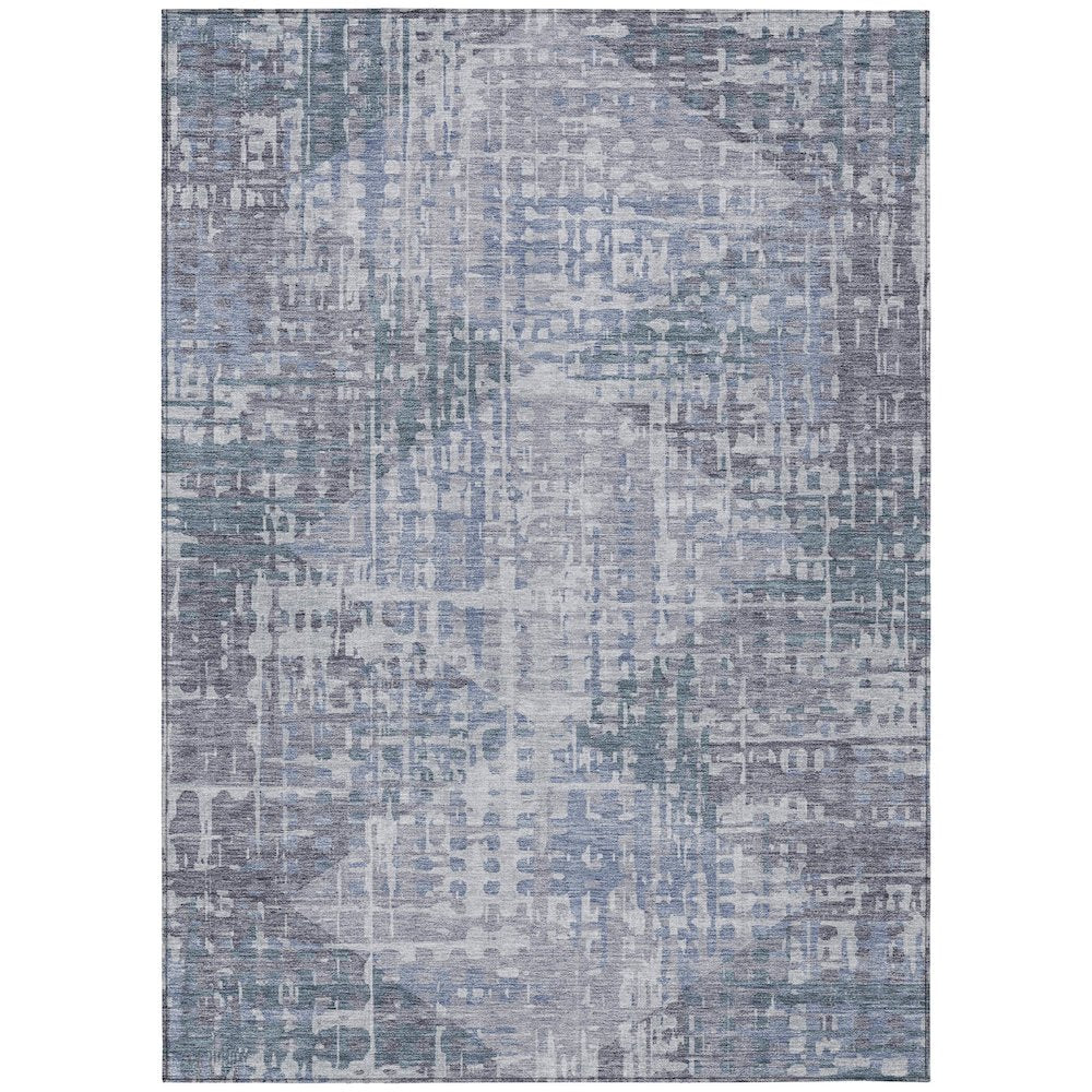 Machine Washable Indoor/Outdoor Chantille ACN2026 Blue 9 x 12 Rug