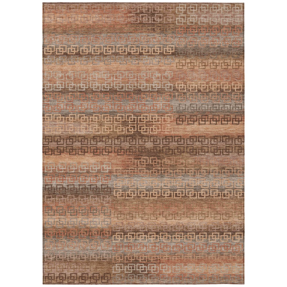 Machine Washable Indoor/Outdoor Chantille ACN2029 Copper 9 x 12 Rug