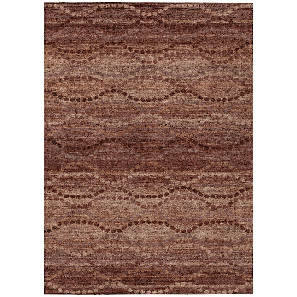 Machine Washable Indoor/Outdoor Chantille ACN2031 Paprika 9 x 12 Rug